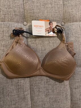 Warner's Brown Wireless T-Shirt Bra with Textured Cups